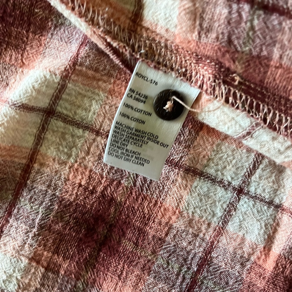 Royal Robbins Red and White Plaid Casual Button Down Shirt SZ L Streetwear Relax - Picture 14 of 14